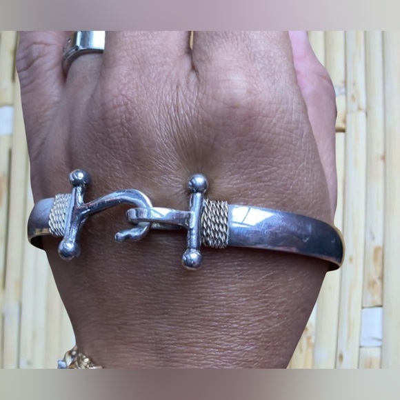 14k Gold & Sterling Silver Unisex Bracelet - Picture 4 of 17